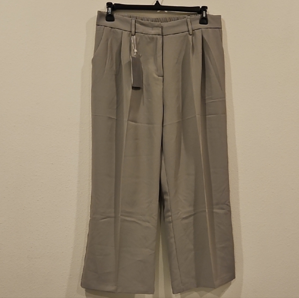 Chic Women's Wide Leg Pants in Gray